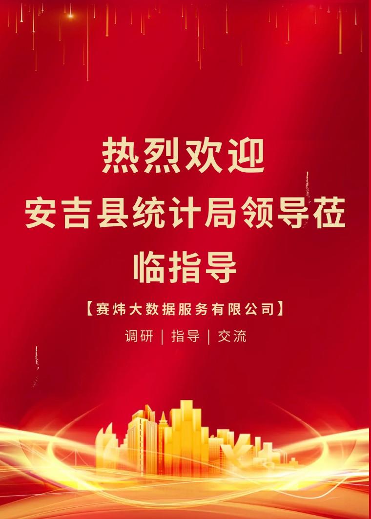 安吉县统计局领导莅临赛炜大数据指导交流，共探统计服务创新之路